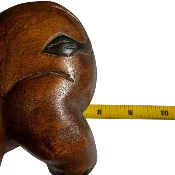 Antique Playful Baby Elephant Hand Carved Solid Wood Two Tone - Picture 11 of 14